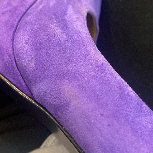 Nine West Purple Suede Pumps | Platform Heels - Picture 9 of 14